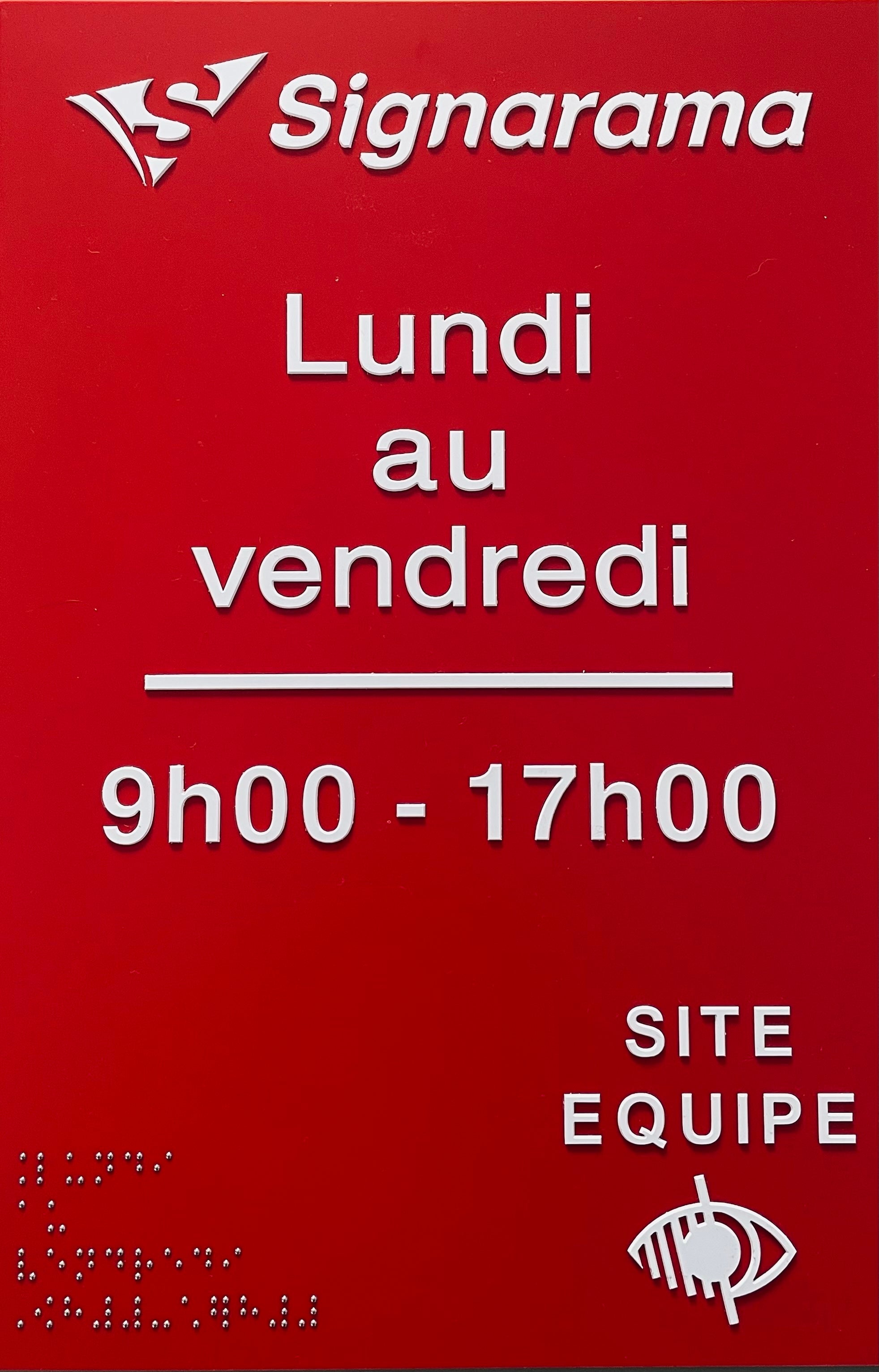 Enseigne signalétique et panneau