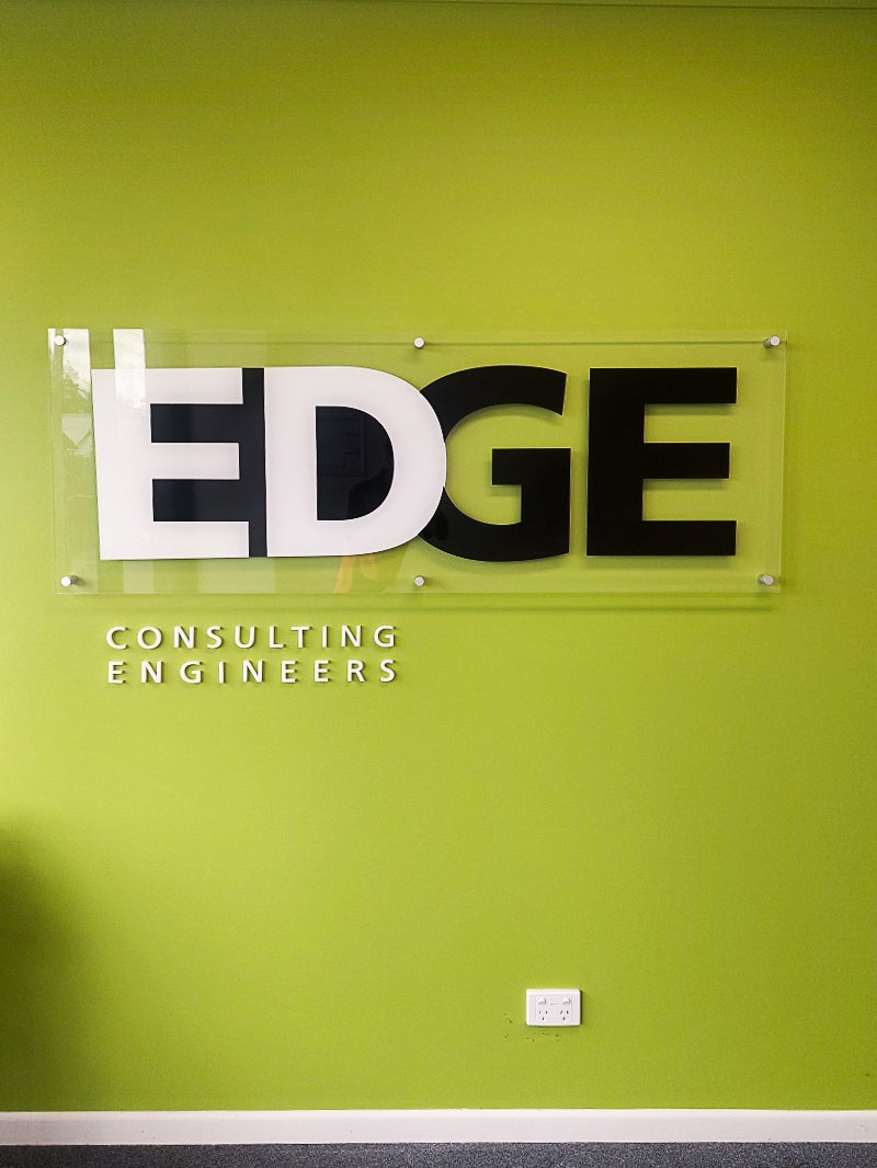 Elevated Branding: Reception Sign for Edge Consulting Engineers