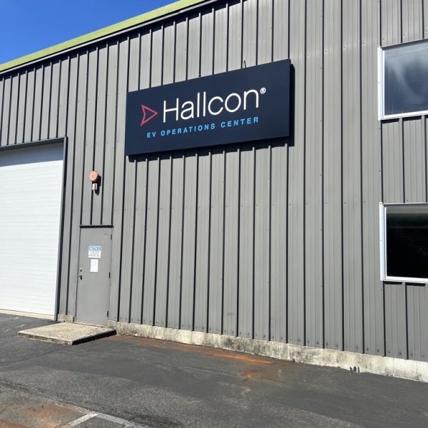 Custom Illuminated Building Sign - Hallcon Corporation, Redmond, WA