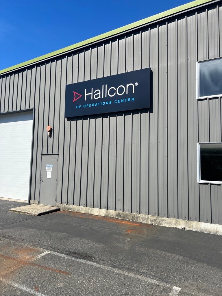 Custom Illuminated Building Sign - Hallcon Corporation, Redmond, WA
