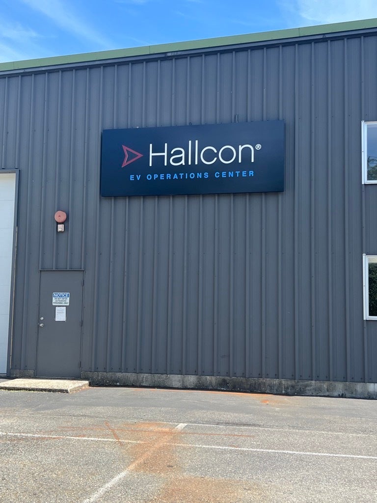 Custom Illuminated Building Sign - Hallcon Corporation, Redmond, WA