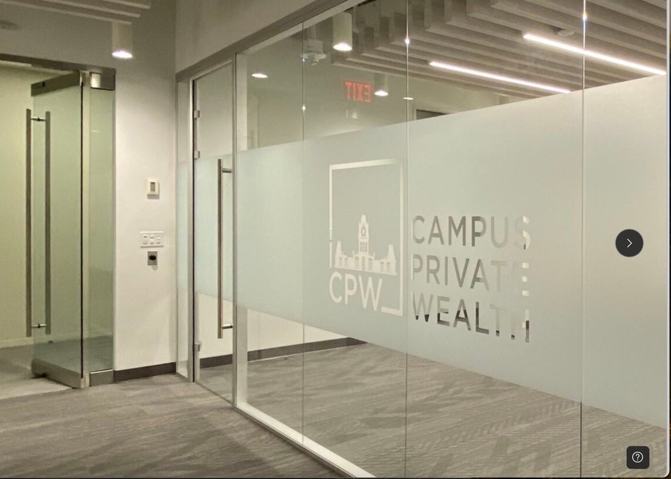 Custom Window Frosting Elevates Campus Wealth Management’s Office in Tysons Corner