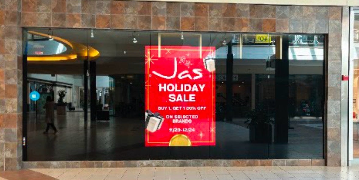 “Custom Christmas Window Graphics Highlight Holiday Sales for Ship with ...