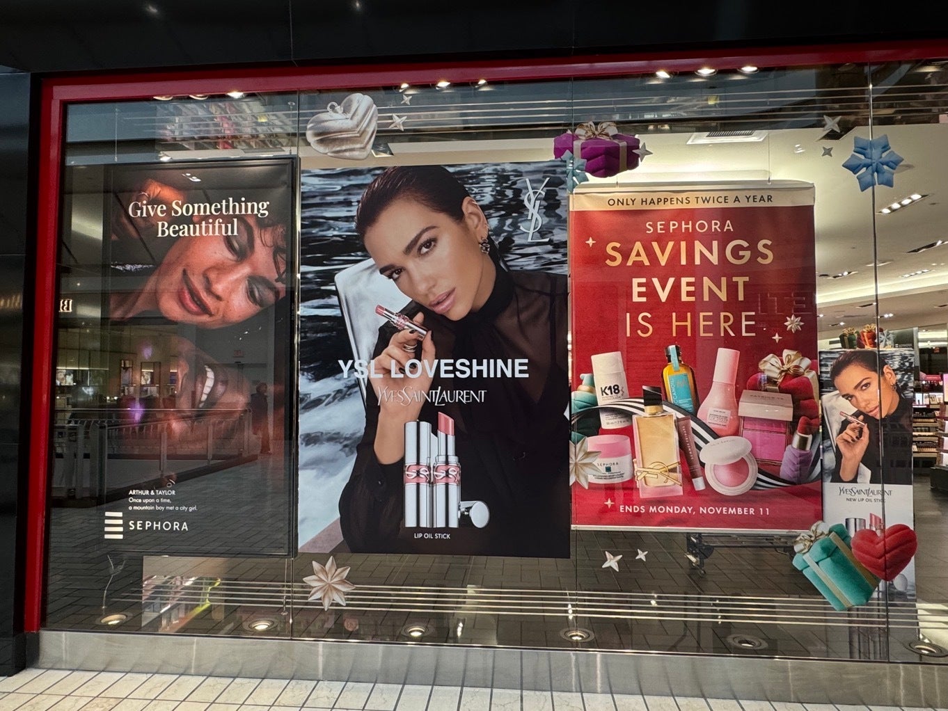 Custom Window Graphics and Cash Register Wrap for Sephora Tysons Corner’s Yves Saint Laurent Event