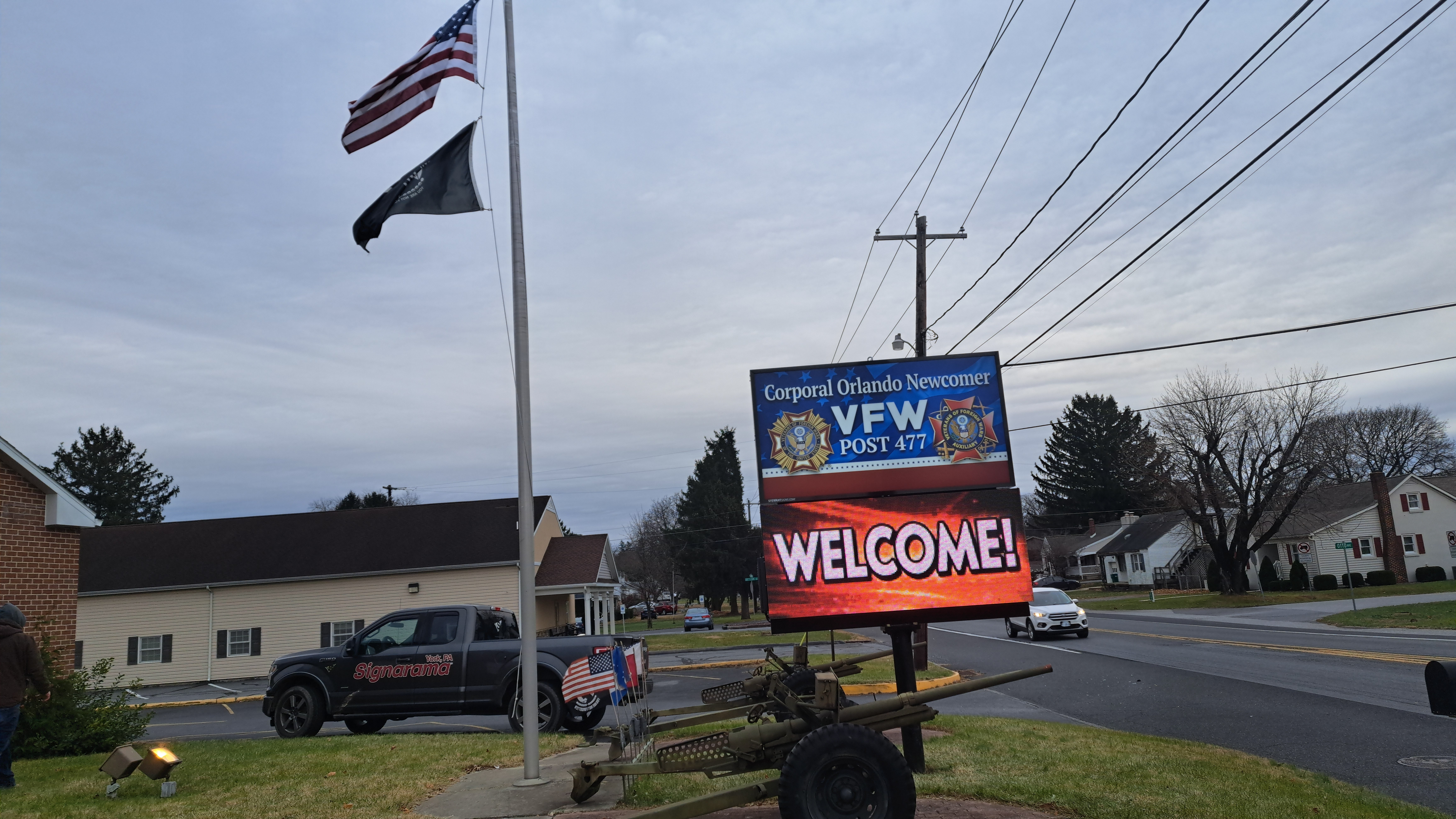 Digital Sign and Lightbox Installation for VFW Post 477 in Carlisle, PA