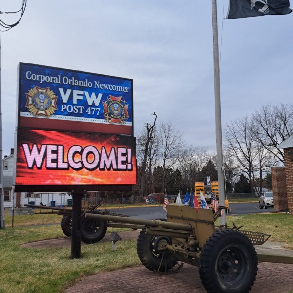 Digital Sign and Lightbox Installation for VFW Post 477 in Carlisle, PA