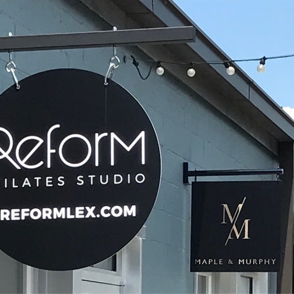 Reform Pilates Aluminum Sign 2