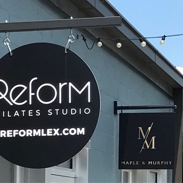 Reform Pilates Aluminum Sign 2