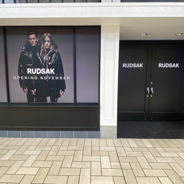 Window and Wall Graphics for Rudsak’s Holiday Pop-Up in Tysons Corner Center