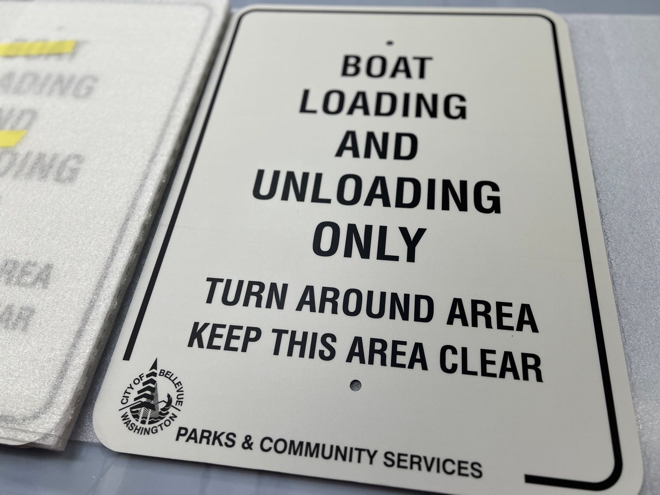 Custom Parking Signs - On Land or Water - Redmond, WA