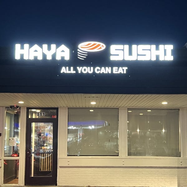Haya Sushi Channel Letters