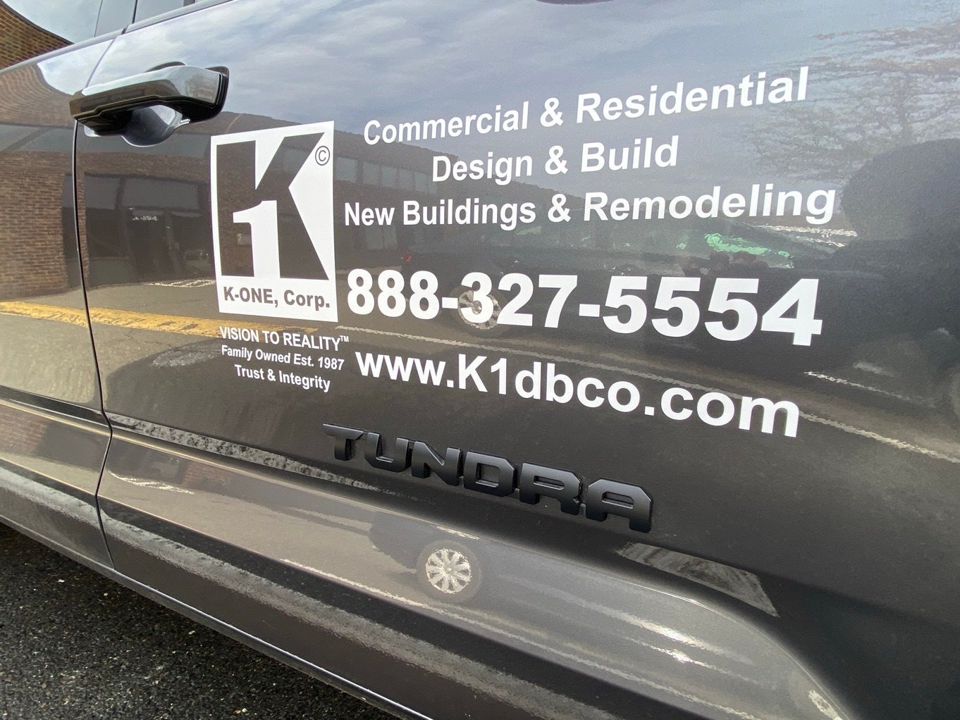 Drive Your Brand Forward: Custom Vehicle Graphics for K-ONE Construction