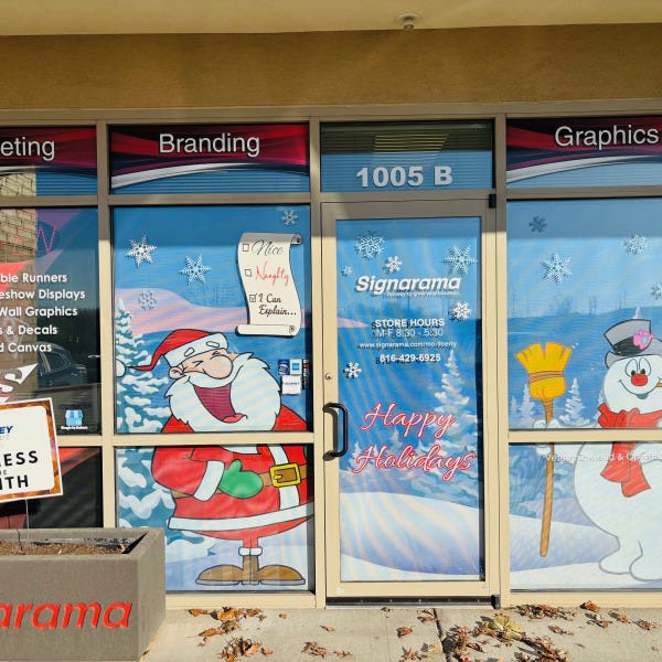Holiday Windows 2024 Signarama Liberty
