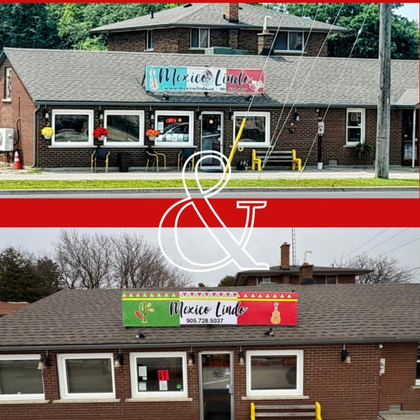 Store Front Sign Update - Mexico Lindo Whitby