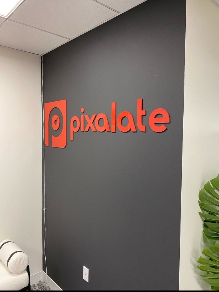 A Stunning Acrylic Lobby Sign for Pixalate in Tysons Corner