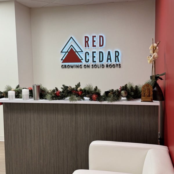 Elevating Red Cedar’s Brand with a Stunning Halo-Lit Lobby Sign