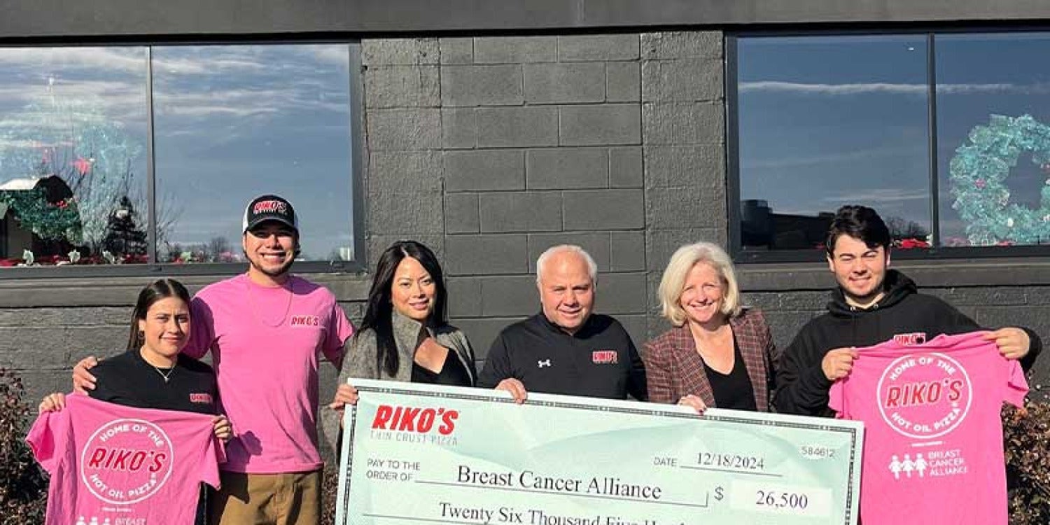 Riko's Pizza Raises Whopping $26,000 for Breast Cancer Research with Slice of Generosity Riko's Pizza Raises Whopping $26,000 for Breast Cancer Research with Slice of Generosity