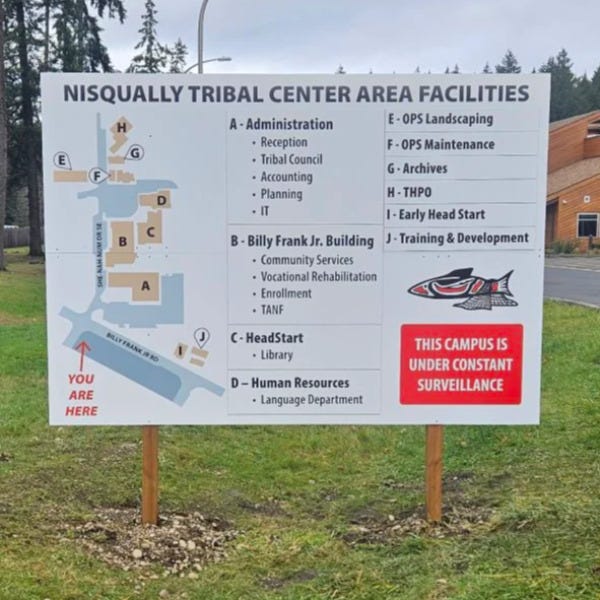 Nisqually Tribe - Post and Panel Directory Sign