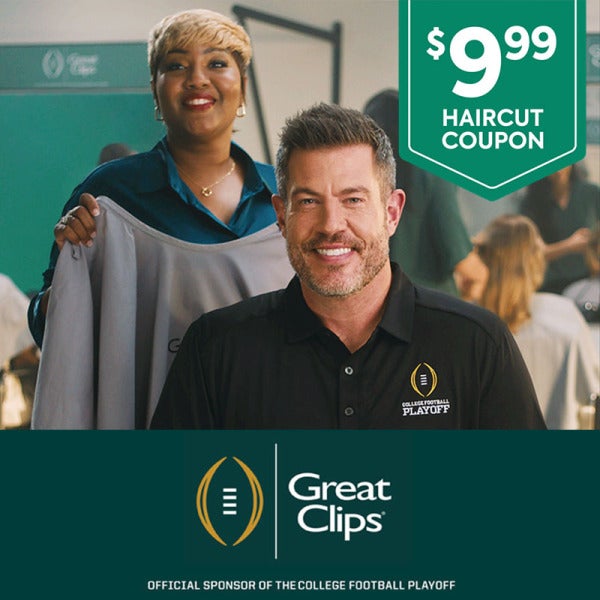 Great Clips® Scores Big with $9.99 Haircut Coupon for College Football Playoff Fans