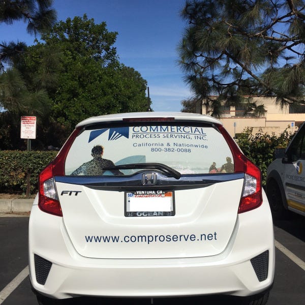 Commercial Process Serving Window Wrap