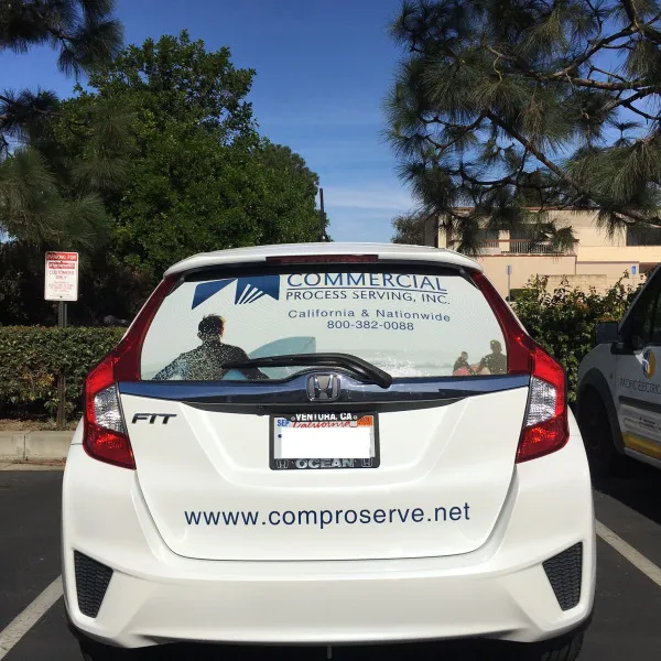 Commercial Process Serving Window Wrap