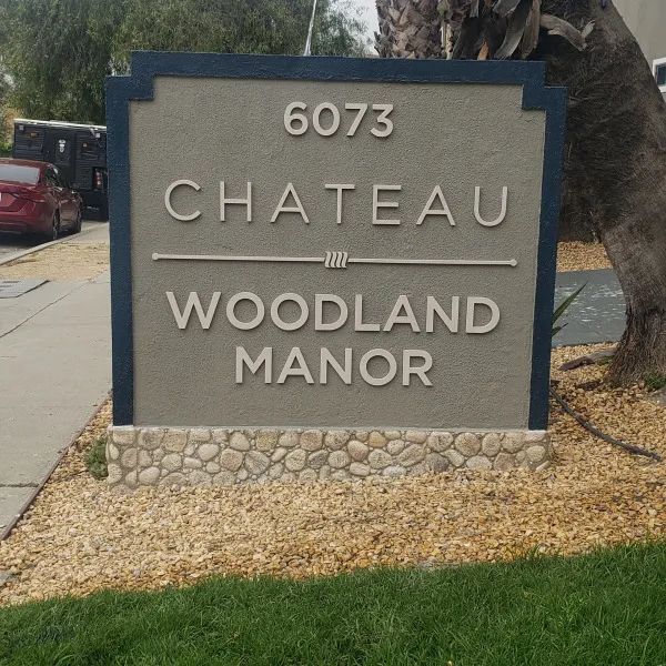Custom Woodland Manor monument sign