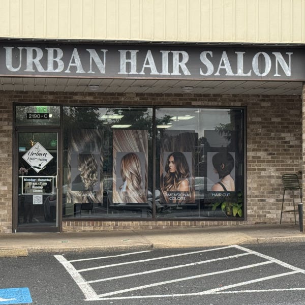Urban Hair Salon Window Graphics