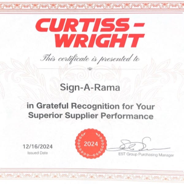 Curtiss-Wright Recognition