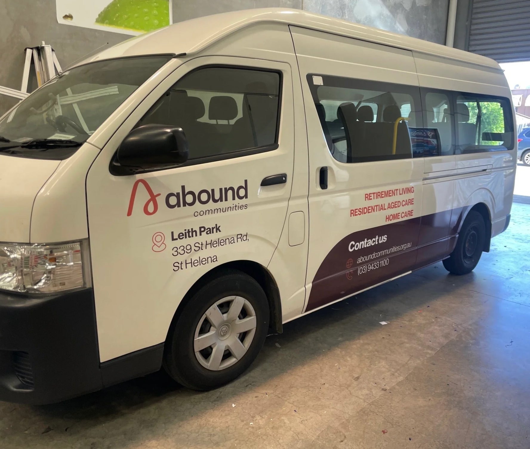 Bus Graphics -Abound Communities Retirement Saint Helena VIC