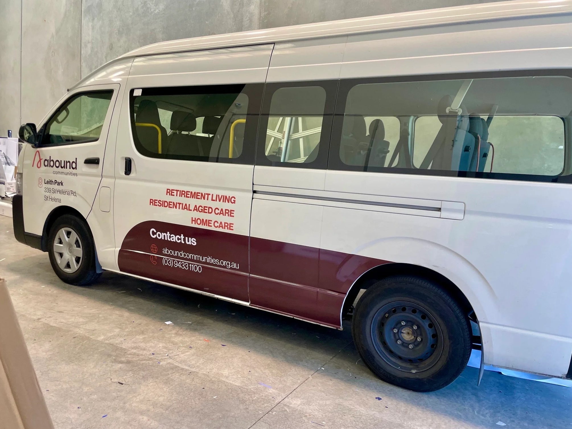 Bus Graphics -Abound Communities Retirement Saint Helena VIC