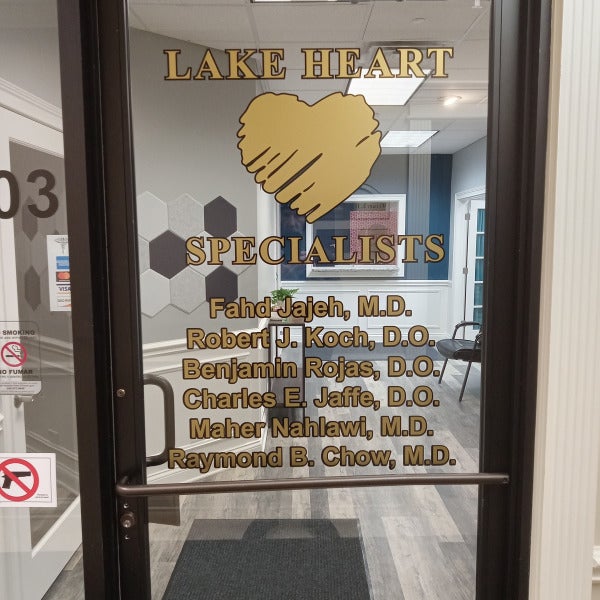Lake Heart Specialist Door Decal