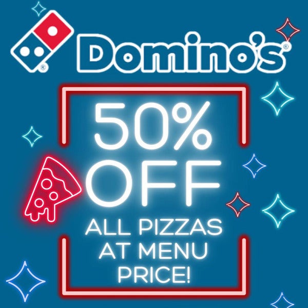 Domino's Pizza Delights Pizza Lovers with Mouth-Watering 50% Off Deal: Slice Prices in Half for One Week Only Domino's Pizza Delights Pizza Lovers with Mouth-Watering 50% Off Deal: Slice Prices in Half for One Week Only