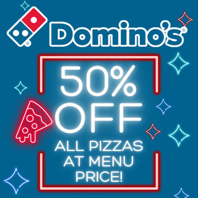 Domino's Pizza Delights Pizza Lovers with Mouth-Watering 50% Off Deal: Slice Prices in Half for One Week Only Domino's Pizza Delights Pizza Lovers with Mouth-Watering 50% Off Deal: Slice Prices in Half for One Week Only