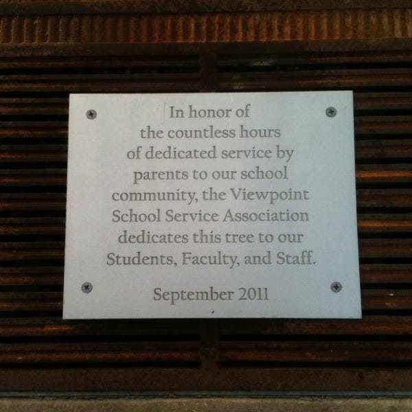 Viewpoint dedication brass plaque designed and manufactured by Signarama, showcasing custom engraved design for commemorative purposes