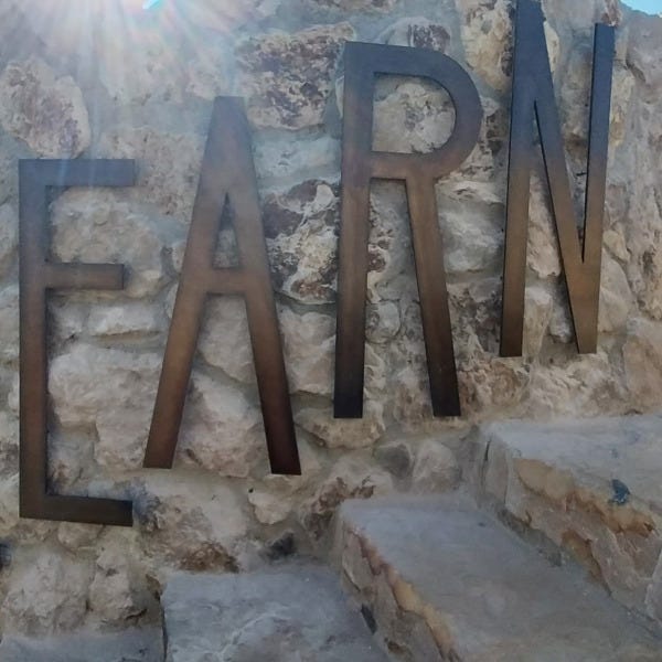 Ventura Botanical Gardens "Learn" outdoor custom metal wall sign made by Signarama