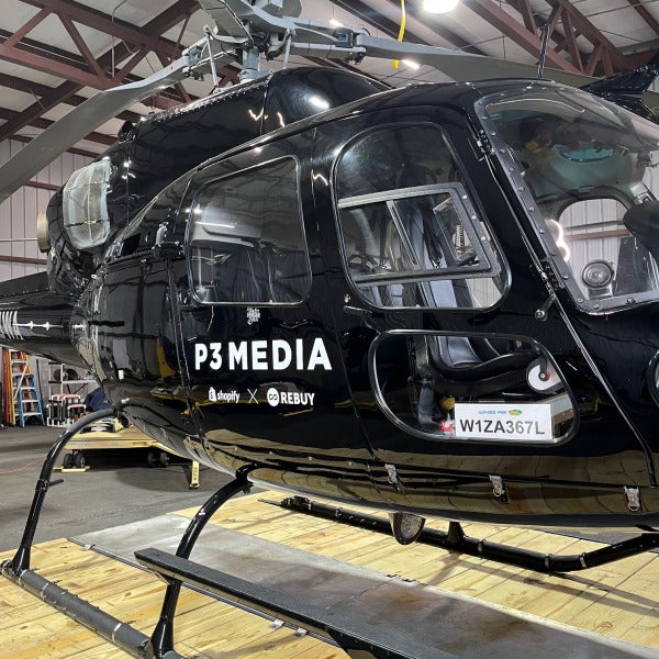 Custom cut vinyl helicopter graphics in White Plains. Professional design and installation for aviation branding and personalization.