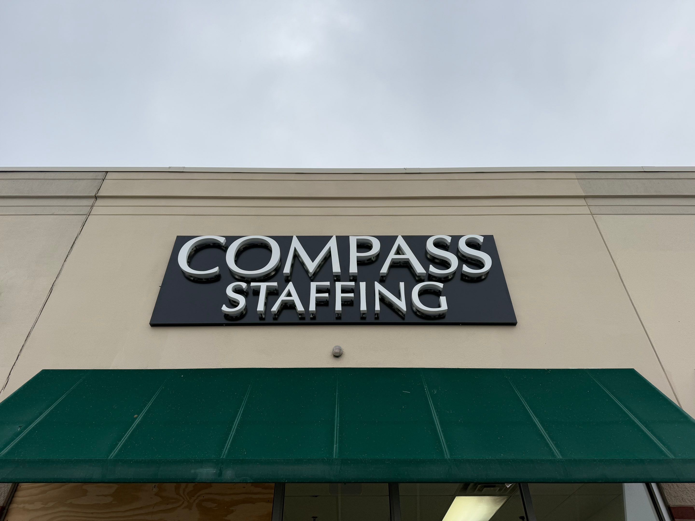 Halo Lit Dimensional Letters - Compass Staffing, Carpentersville, IL