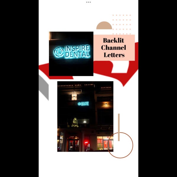 Backlit channel letters