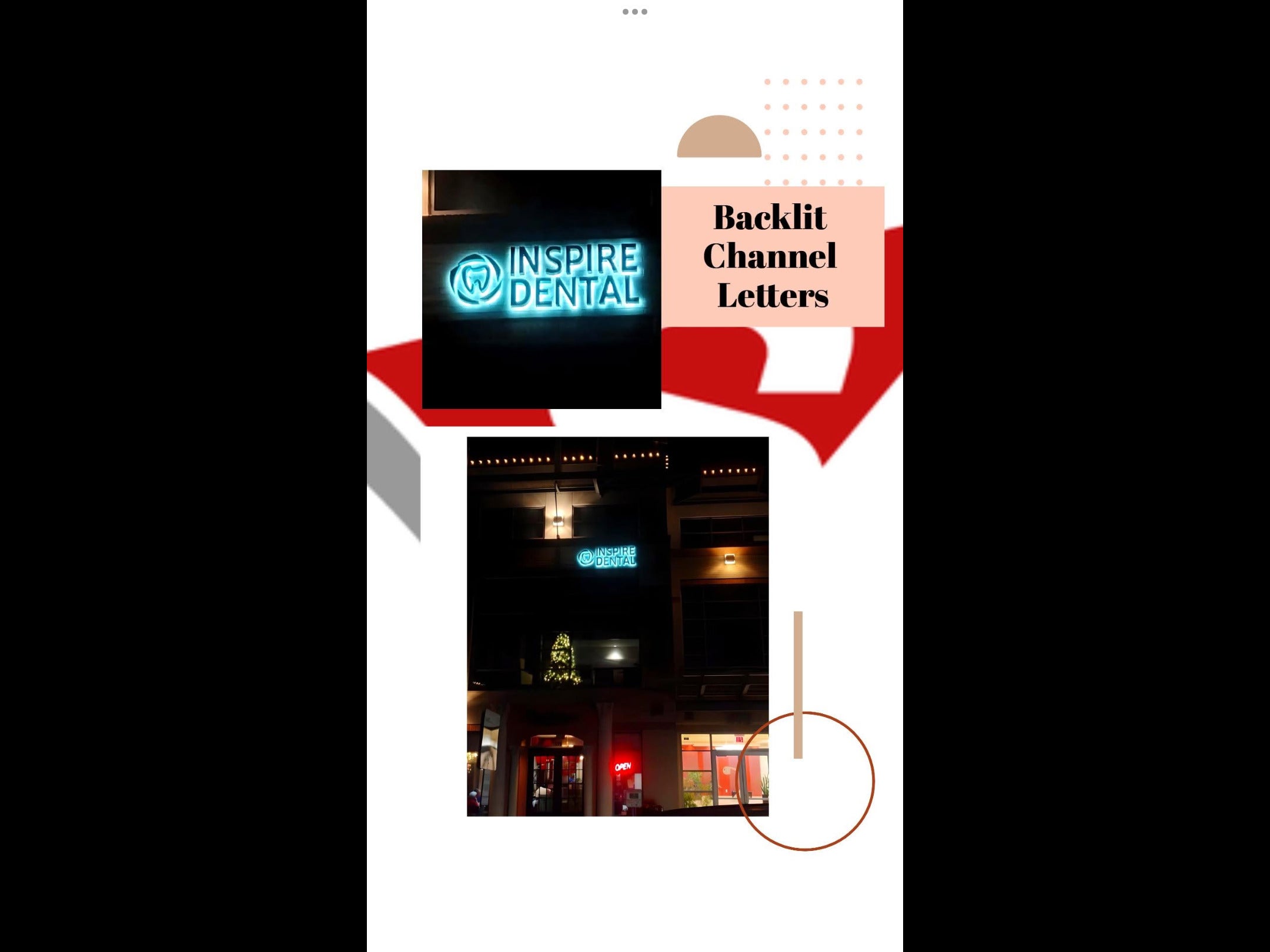 Backlit channel letters