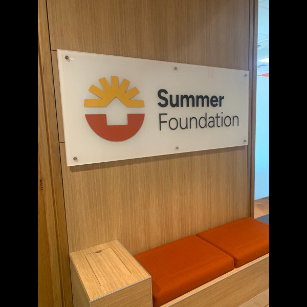 Reception Sign - Summer Foundation - Blackburn VIC.