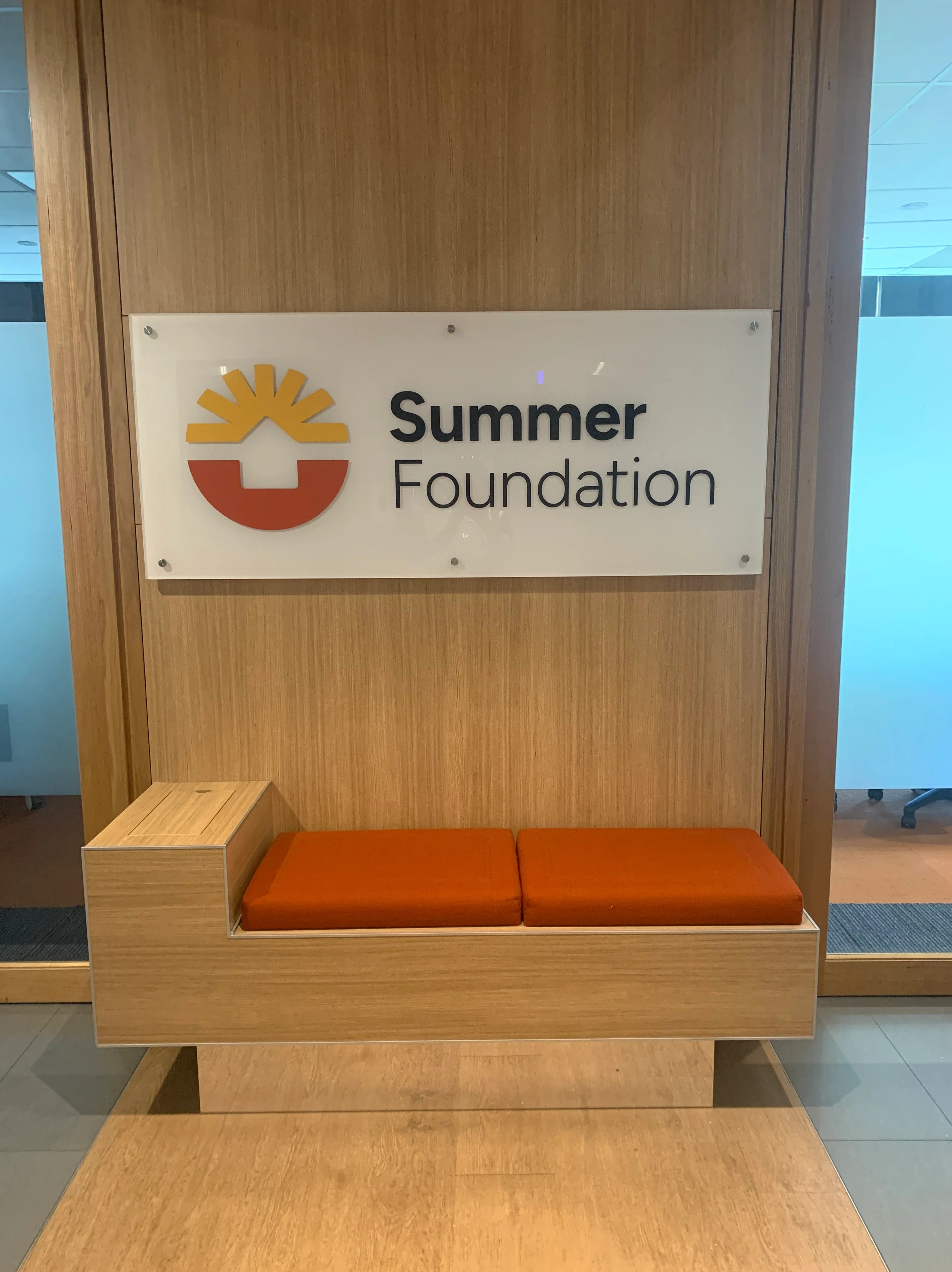 Reception Sign - Summer Foundation - Blackburn VIC.