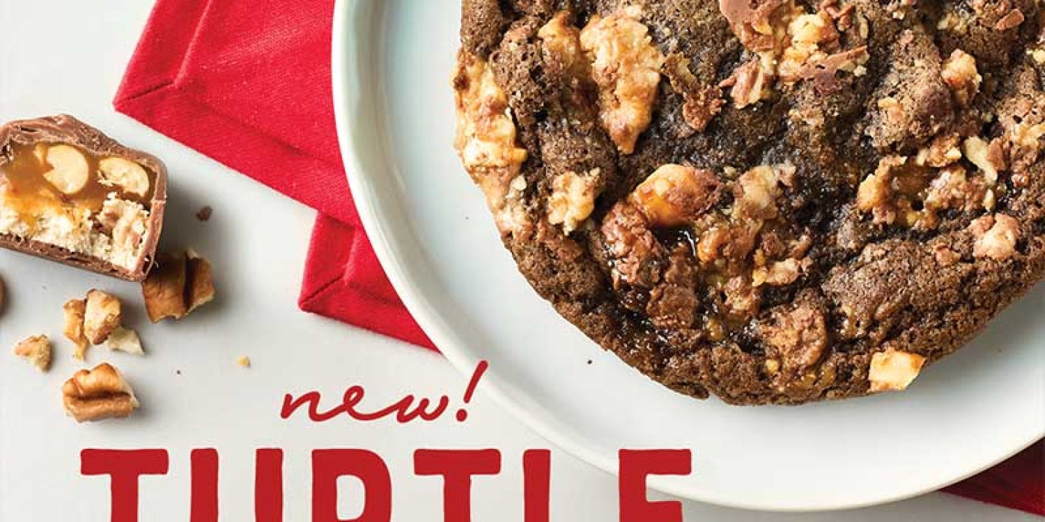 Indulge in the Mouth-Watering Combo of Turtle Cookie and Ice Cream Made with SNICKERS from Great American Cookies and Marble Slab Creamery Indulge in the Mouth-Watering Combo of Turtle Cookie and Ice Cream Made with SNICKERS from Great American Cookies and Marble Slab Creamery