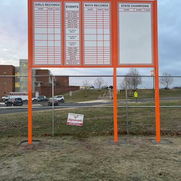 Perkiomen Valley School District Track and Field Sign