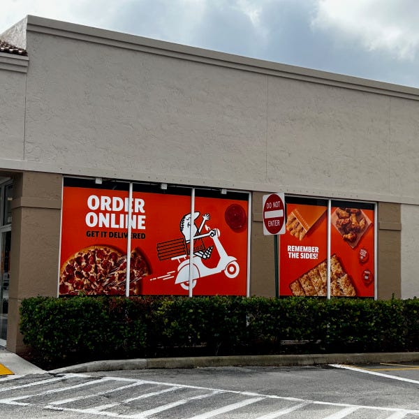 Window Graphics for Branding / Marketing Little Caesar's Pizza