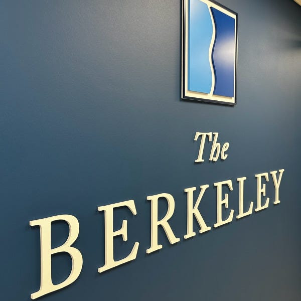 The Berkeley 3 Dimensional Logo and Lettering Wall Sign