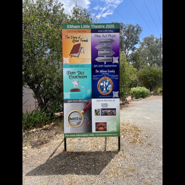 Real Estate sign - Eltham Little Theatre.