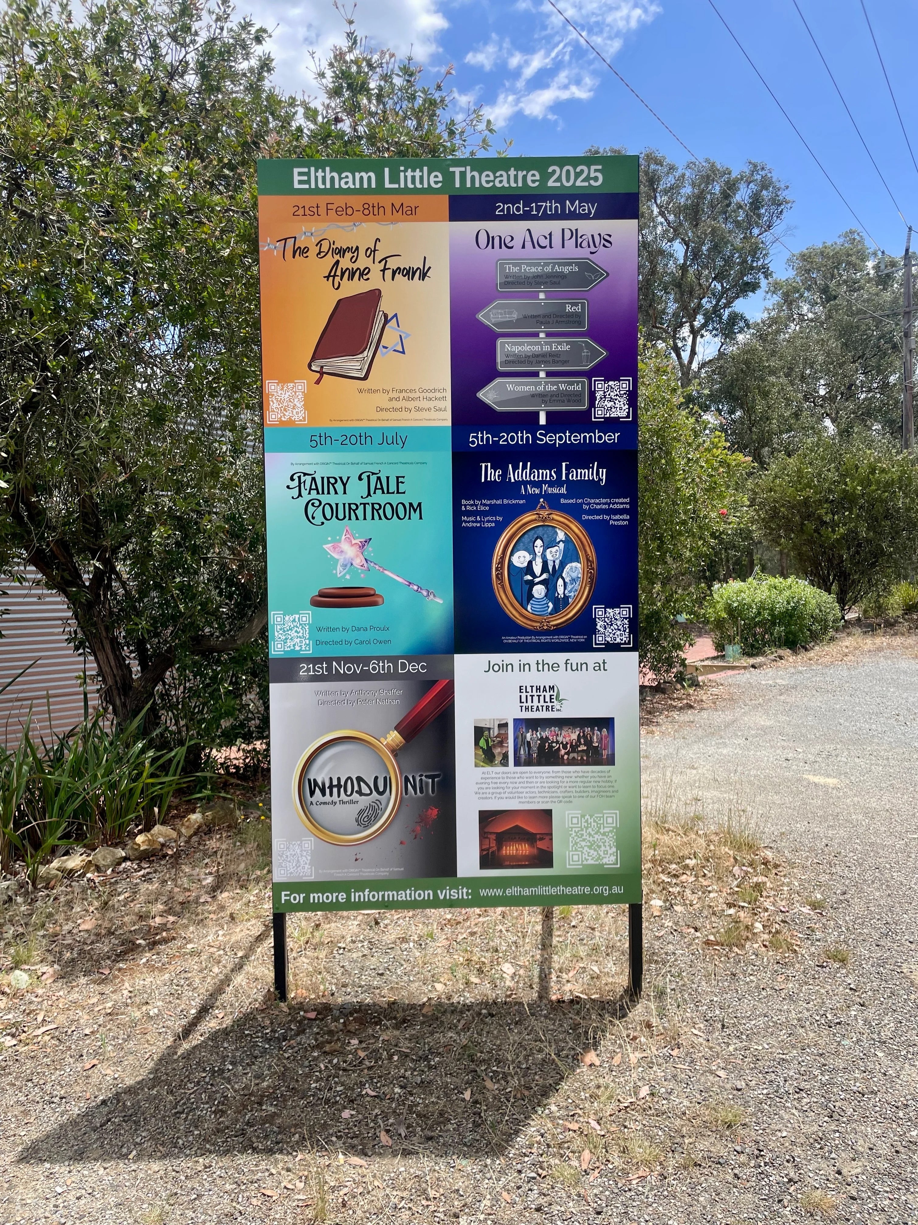 Real Estate sign - Eltham Little Theatre.