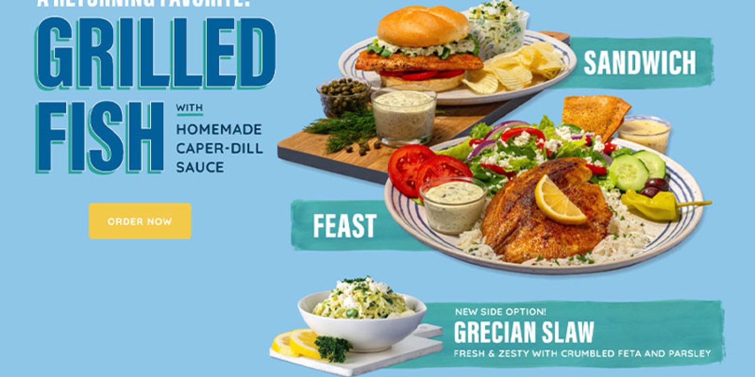 Taziki's Mediterranean Café Introduces Limited-Time Grilled Fish Feast with a Side of Spring Magic
