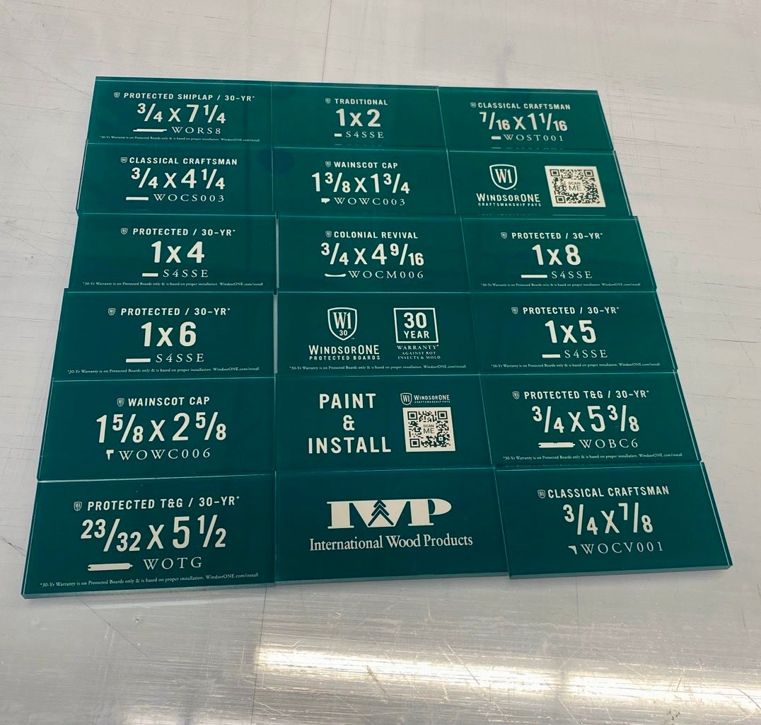 Custom Point-of-Sale Retail Acrylic Display Plaques - WindsorOne, Redmond, WA