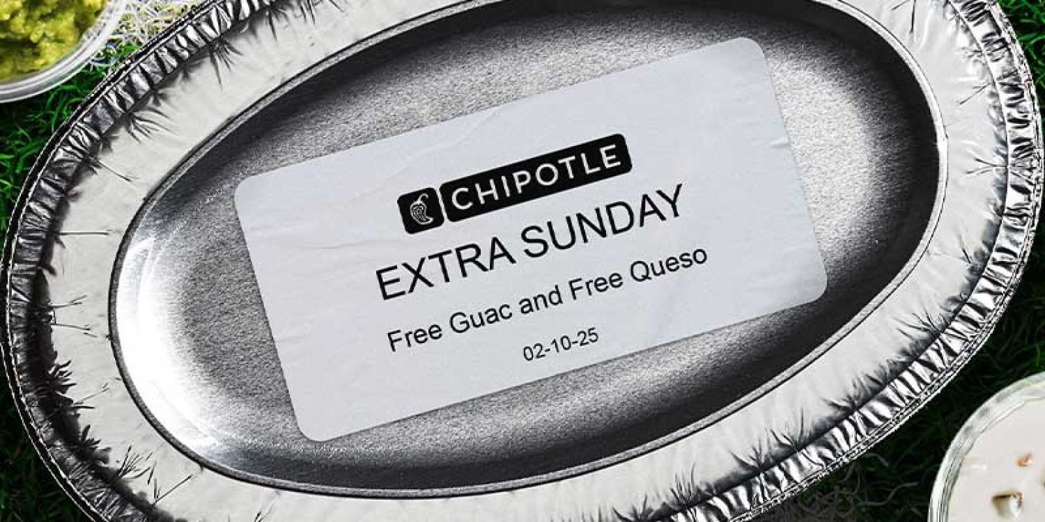 Chipotle Mexican Grill's "Extra Sunday": Free Guac and Queso Blanco for Football Fans